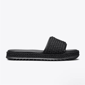 Tory Burch rope platform leather Braided Slide Sandal